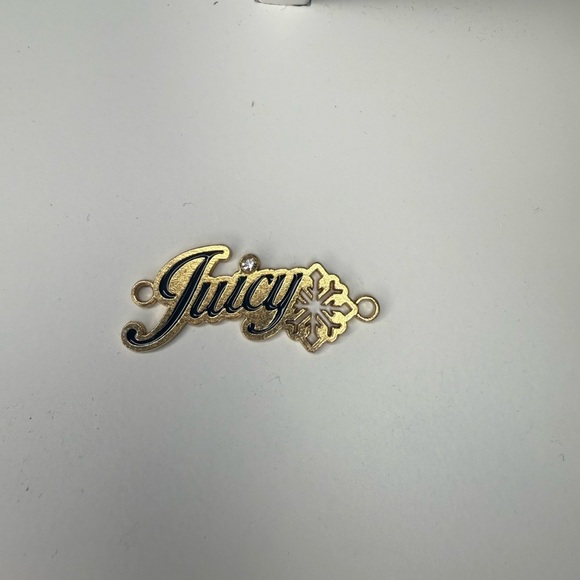 Juicy Couture Vintage Gold Script Crystal Pendant‼️FINAL SALE - Picture 3 of 9
